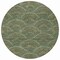 Homeroots 8' Olive Green Fern Green And Silver Round Geometric Washable Indoor Outdoor Area Rug 615214 - alternate 4