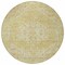 Homeroots 8' Gold Tan And Beige Round Oriental Washable Indoor Outdoor Area Rug 603811 - alternate 5