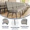 Flash Furniture Hercules Church Chair, Gray Back, 21-1/4 in W 25" L 33" H, Fabric Seat FD-CH0221-4-SV-GYDOT-GG - alternate 6