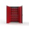 Strong Hold 14 GA Bin Cabinet No Legs - 48 In W. x 72 In. H x 24 In. D - 176 Yellow Bins 46-BB-240-176Y-NL-L - alternate 1