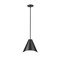 Z-Lite Aria 1 Light Pendant, Matte Black/Matte Black & Inner White, 12 In W x 11 In H 1952P12-MB - alternate 3