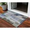 Homeroots 3' X 5' Blue Gray And Charcoal Abstract Washable Indoor Outdoor Area Rug 604372 - alternate 1