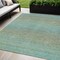 Homeroots 5' X 8' Teal Blue Striped Washable Indoor Outdoor Area Rug 608814 - alternate 1