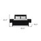 Homeroots Three Piece Black Solid Wood Bedroom Set 523693 - alternate 9