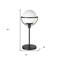 Homeroots 21" Black Metal Globe Table Lamp With Clear Globe Shade 524380 - alternate 5