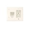 Monoprice Wall Plate, Recessed Power, White 4006 - alternate 1