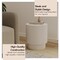 Leisuremod Eden 14 in Round Stone Side Table, Weatherproof Pedestal Base, Fully Assembled EST14W - alternate 8