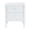 Baxton Studio Hoffman Nightstand - 2-Drawer Bedside Table with Scalloped Apron and Turned Legs for Bedroom, White 272-14815-ZORO - alternate 7