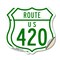 Signmission Route Marker Shield Sign Us 420, 6 inch X 6 inch, Vinyl Decal, 2PK SHI-D-2PACK-6-477 - alternate 1
