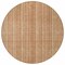 Homeroots 8' Rust Beige And Linen Round Striped Washable Indoor Outdoor Area Rug 616408 - alternate 4