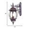 Homeroots Three Light Dark Brown Hanging Glass Globe Wall Light 398385 - alternate 2