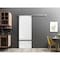 Sartodoors Sturdy Barn Door with Hardware, Planum 0012 White Silk and Aluminum Strips, 6.6FT Rail Hangers Heav PLANUM0012BD-S-WS-2896 - alternate 1