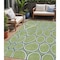 Homeroots 5' X 8' Artichoke Green And Ivory Abstract Washable Indoor Outdoor Area Rug 600505 - alternate 1