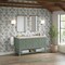 James Martin Vanities Breckenridge 60" Double Vanity, Smokey Celadon, w/ 3 CM Siberian Silestone Top 330-V60D-SC-3SFR - alternate 6