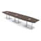 Skutchi Designs Boat Conference Table With Power, 48 in W, 192 in L, Brown HAR-BOT-48x192-DOU-H3041-ESIL - alternate 1