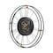 Homeroots 32" Circle Black and Gold Metal and Glass Analog Exposed Gear Wall Clock 485988 - alternate 5