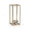 Homeroots 13" Gold And Clear Metal And Glass Tabletop Candle Holder 634813 - alternate 4