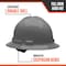 Malta Dynamics Full Brim Hard Hat, Polyethylene, 4 Point Ratchet, Type 1, Class E and G, Grey HHG2004 - alternate 5