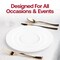 Smarty Had A Party 7.5" Matte Milk White Round Disposable Plastic Appetizer/Salad Plates (120 Plates), 120PK 4857WH-CASE - alternate 10