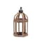 Homeroots Set of Two Brown Distressed Wood And Glass Floor Lantern Candle Holders, 2PK 517576 - alternate 4