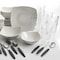 Gibson Home All U Need 48 Piece Porcelain Dinnerware Combo Set in White with Flatware and Drinkware 124322.48R - alternate 6