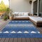 Homeroots 8' X 10' Navy Blue Ivory And Beige Southwestern Washable Indoor Outdoor Area Rug 613930 - alternate 6