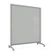 Ghent EZ Mobile Glassboard, Aluminum Frame, Non-Magnetic, 75"H x 62"W, Gray EZ1NA7562GY - alternate 1