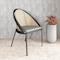 Leisuremod Urbane Collection Modern Dining Chair With Wicker back in Charcoal, 2PK UC21WCH2 - alternate 7