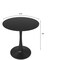 Leisuremod Bristol Modern Round Dining Table with MDF Wood Top and Steel Pedestal Base BTBL-24BL - alternate 4