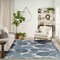 Homeroots 8' X 10' Navy Blue Sky Blue And Ivory Floral Indoor Outdoor Area Rug 550239 - alternate 5