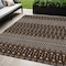 Homeroots 5' X 8' Chocolate Taupe And Copper Tribal Washable Indoor Outdoor Area Rug 582555 - alternate 1