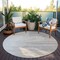 Homeroots 8' Ivory And Brown Round Abstract Washable Indoor Outdoor Area Rug 601220 - alternate 7