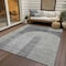Homeroots 9' X 12' Gray Silver And Charcoal Geometric Washable Indoor Outdoor Area Rug 582720 - alternate 6