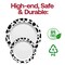 Smarty Had A Party 7.5" White w/Black Dalmatian Spots Round Dispos. Plastic Appetizer/Salad Plates (120 Plates), 120PK 957BG-CASE - alternate 6