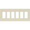Lutron Designer Wall Plates, Number of Gangs: 6 Satin Finish, Snow SC-6-SW - alternate 1