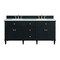 James Martin Vanities Lorelai 72in Double Vanity, Black Onyx w/ 3 CM Ethereal Noctis Silestone Top 424-V72-BKO-FENC - alternate 1