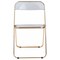 Leisuremod Lawrence Acrylic Folding Chair with Gold Metal Frame, Clear LFG19CL - alternate 7