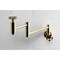Kingston Brass Wall Mount Pot Filler Faucet with Knurled Handle, Polished Brass KS8102RKX - alternate 4