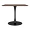 Homeroots 35" Natural and Black Wood and Steel Pedestal Base Square Dining Table 602240 - alternate 4