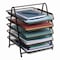 Mind Reader Metal Mesh Desk Tray Organizer, 5-Tier, Letter Size, 14 x 11.75 x 14.5, Black 5TPAPER-BLK - alternate 1