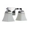 Jonathan Y Staunton 15" 2-Light Farmhouse Cottage Metal LED Vanity Light with Frosted Glass Shades, Chrome JYL7523B - alternate 9