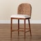 Baxton Studio bali & pari Denver Modern Bohemian Walnut Brown Finished Acacia Wood and Seagrass Counter Stool 239-13365-ZORO - alternate 5