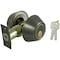 Prosource Deadbolt, 3 Grade, Antique Brass, 2-3/8 to 2-3/4 in Backset, KW1 Keyway, 1-3/8 to 1-3/4 in Thick Door DB82V-PS - alternate 1