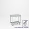 Pucel Welded Box Service Cart, 18 in W x 36 in D x 37 in H, Semi-Steel Casters, 6 in Deep Box, Light Blue TSC-1836-6S - alternate 1