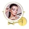 Fab Glass And Mirror Rechargeable Lighted Makeup Mirror 8inch, 1x/10x Magnification 3 Color Lights Touch Screen Dim HCMK8GD - alternate 1