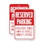 Signmission Reserved Parking Violators Towed Away At Vehicle, 18'' X 24'' 2 Signs, Heavy Gauge Aluminum, 2PK A-1824-2PACK-24778 - alternate 1