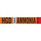 Brady HGD VAP AMMONIA HIGH Pipe Marker, 2.25in H x 14in W, Fits Pipes 2.5in Dia. Thru 7.875in Dia. 145847 - alternate 1