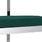 Homeroots 26" Green and Silver Velvet and Stainless Steel Low Back Counter Height Bar Chair 555075 - alternate 4