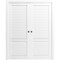 Sartodoors Sliding Double Pocket Doors 64 x 96 inches, Louver 3388 White Silk, Kit Rail Hardware, Solid Wood LOUVER3388DP-WS-3696 - alternate 1