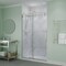 Anzzi 48in x 76in Frameless Shower Door with Sliding in Brushed Nickel with Tsunami Tempered Clear Glass SD-FRLS06101BN - alternate 8
